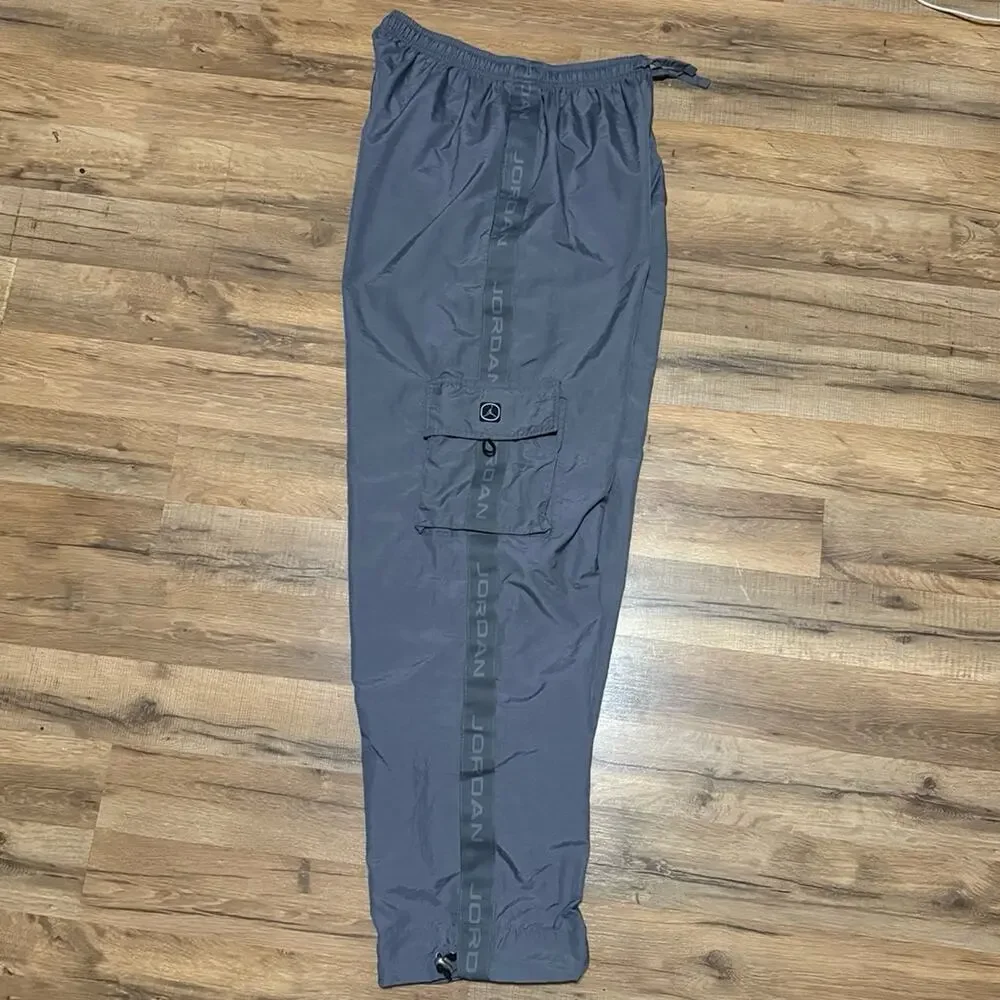 Y2K Air Jordan Grey Straight Leg Vintage Baggy 133559-001 Track Sweatpants